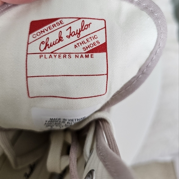 Chuck 70 De Luxe Heel Platform High-Top Chunky Shoe Satin Chaotic Neutral/Egret - Picture 13 of 16